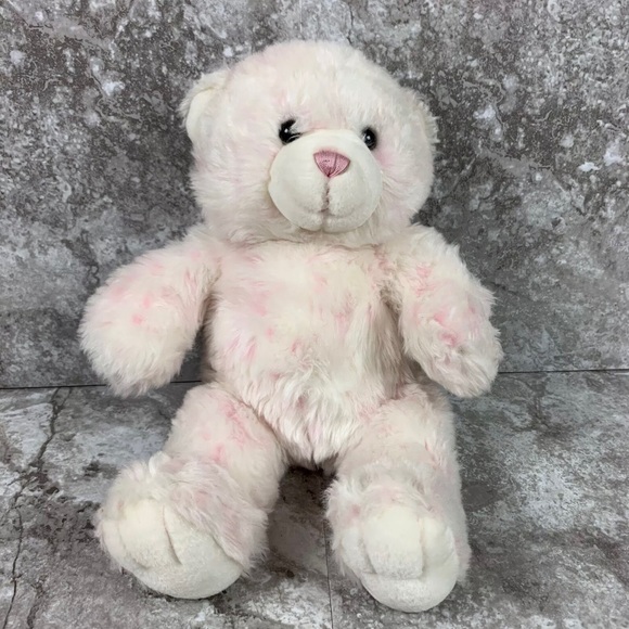 Build-A-Bear Workshop Light Pink White Teddy Bear